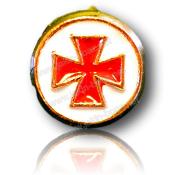 Pin's Maçonnique Croix Templière Blanc et Rouge