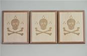 Lot de 3 Tableaux Crâne neuf Larmes