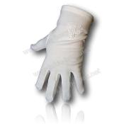 Gants Blancs Équerre Compas "G" Acacia Blanc