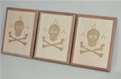 Lot de 3 Tableaux Crâne neuf Larmes