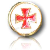 Pin's Maçonnique Croix Templière Blanc et Rouge