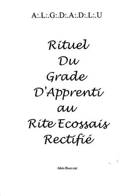 Rituel d'Apprenti