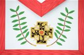 Tablier Rose Croix 18em REAA CUIR