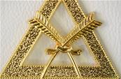 Bijou Officier Secrétaire Arche Royale forme triangle