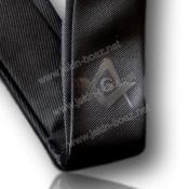 Cravate Noire Équerre Compas G