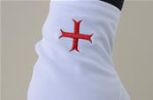 Gants Blancs Lycra Brodés Croix Templier