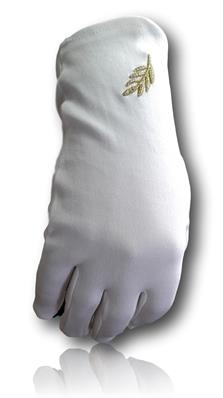 Gants Blancs Lycra Acacia Doré