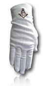 Gants Blancs 3 Griffes Équerre Compas "G" Bronze