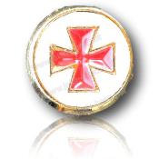 Pin's Maçonnique Croix Templière Blanc et Rouge