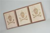 Lot de 3 Tableaux Crâne neuf Larmes