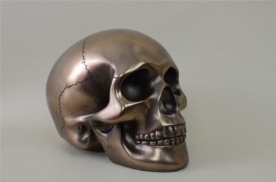 Crâne humain bronze  