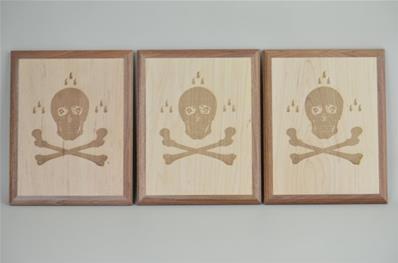 Lot de 3 Tableaux Crâne neuf Larmes